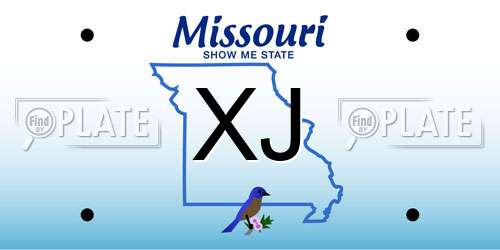 XJ Missouri License Plate