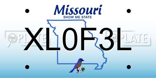 XL0F3L Missouri License Plate