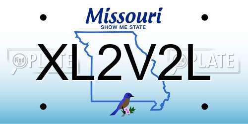 XL2V2L Missouri License Plate