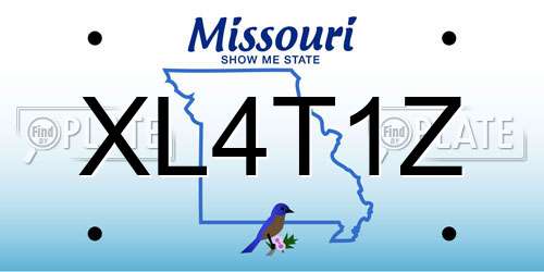 XL4T1Z Missouri License Plate