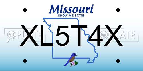XL5T4X Missouri License Plate