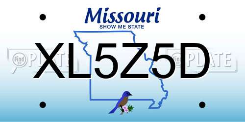 XL5Z5D Missouri License Plate