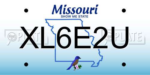 XL6E2U Missouri License Plate