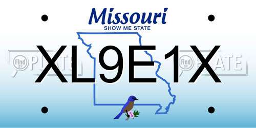 XL9E1X Missouri License Plate