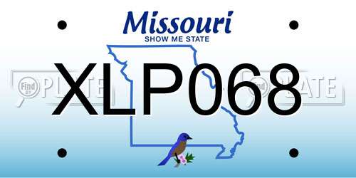 XLP068 Missouri License Plate