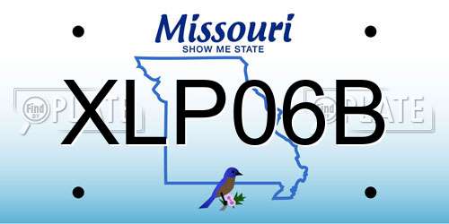 XLP06B Missouri License Plate