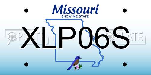 XLP06S Missouri License Plate