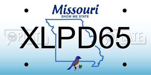 XLPD65 Missouri License Plate