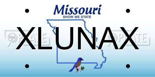 XLUNAX Missouri License Plate