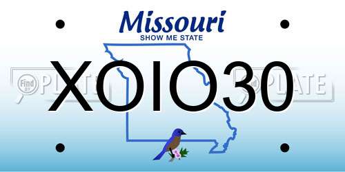 XOIO30 Missouri License Plate