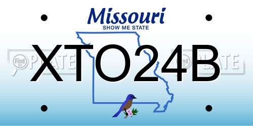 XTO24B Missouri License Plate