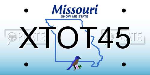 XTOT45 Missouri License Plate