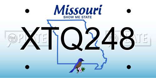 XTQ248 Missouri License Plate