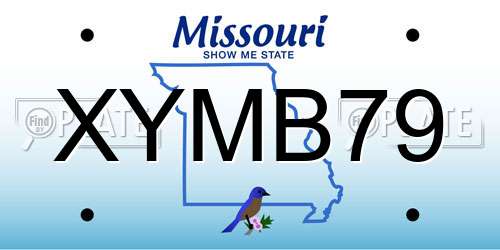 XYMB79 Missouri License Plate