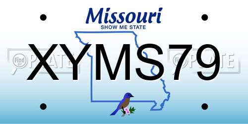 XYMS79 Missouri License Plate
