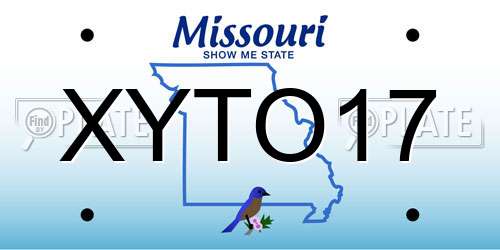 XYTO17 Missouri License Plate