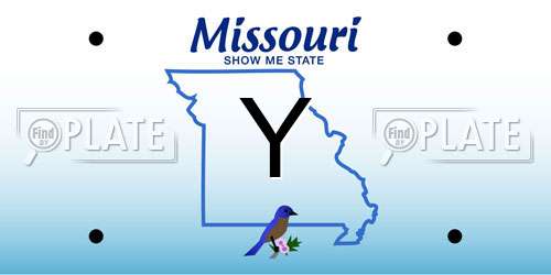 Y Missouri License Plate