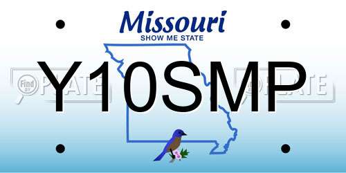 Y10SMP Missouri License Plate