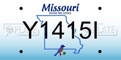 Y1415I Missouri License Plate