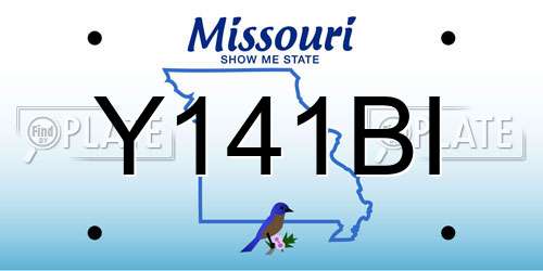 Y141BI Missouri License Plate