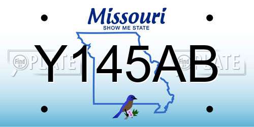 Y145AB Missouri License Plate