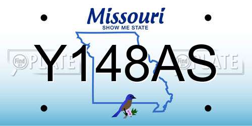 Y148AS Missouri License Plate