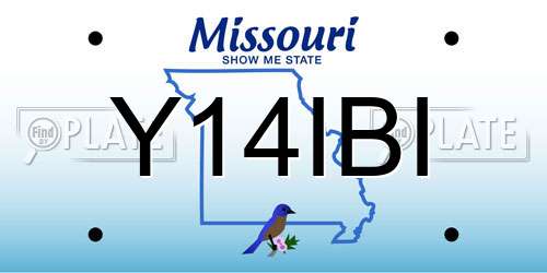 Y14IBI Missouri License Plate
