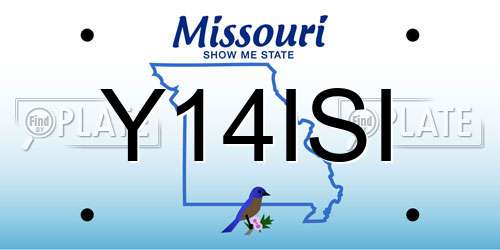 Y14ISI Missouri License Plate
