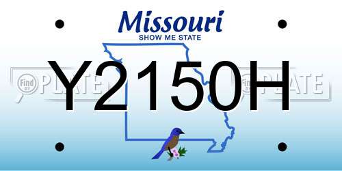 Y2150H Missouri License Plate