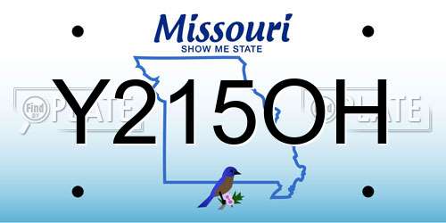 Y215OH Missouri License Plate