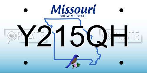 Y215QH Missouri License Plate