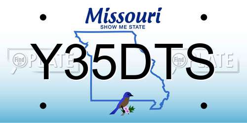 Y35DTS Missouri License Plate
