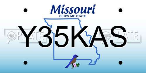 Y35KAS Missouri License Plate
