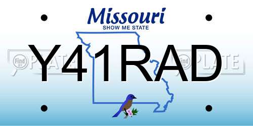 Y41RAD Missouri License Plate