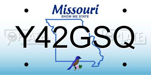 Y42GSQ Missouri License Plate