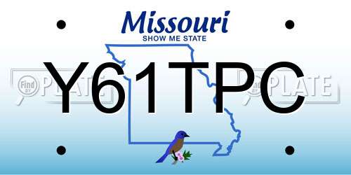 Y61TPC Missouri License Plate