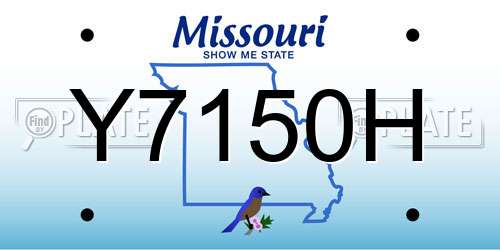 Y7150H Missouri License Plate