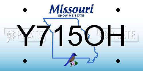 Y715OH Missouri License Plate