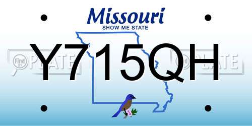 Y715QH Missouri License Plate