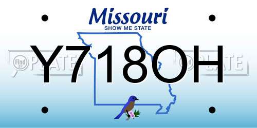 Y718OH Missouri License Plate