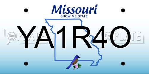 YA1R4O Missouri License Plate