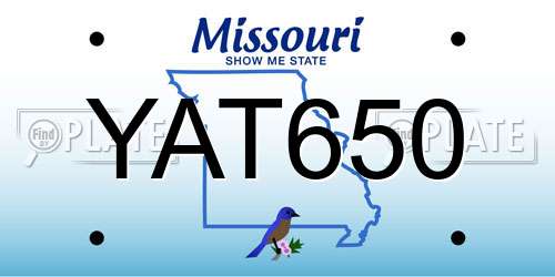 YAT650 Missouri License Plate