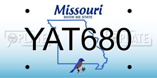 YAT680 Missouri License Plate