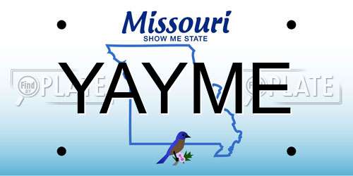 YAYME Missouri License Plate