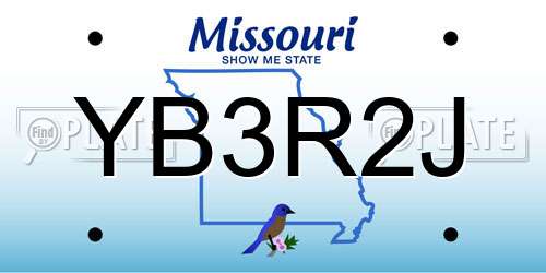 YB3R2J Missouri License Plate