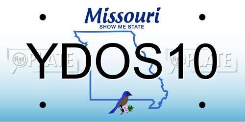YDOS10 Missouri License Plate