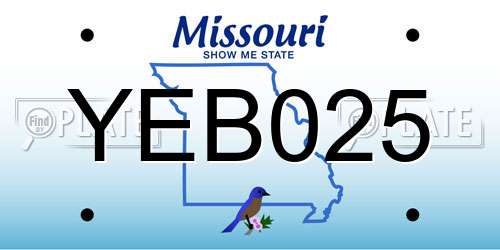 YEB025 Missouri License Plate