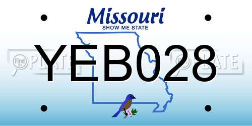 YEB028 Missouri License Plate
