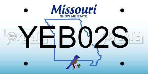YEB02S Missouri License Plate