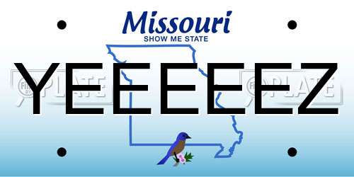 YEEEEEZ Missouri License Plate